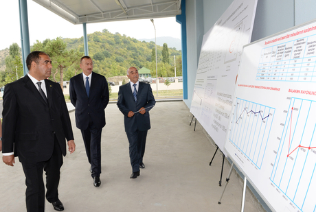 Azerbaijani President inaugurates freezing warehouse complex in Balaken District (PHOTO)
