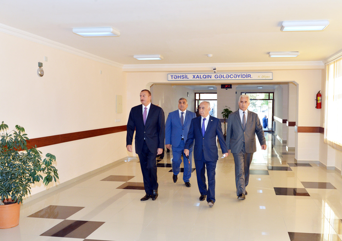Azerbaijani President familiarizes with state of school in Baku’s Buzovna settlement after major overhaul, participates in opening of new academic building (PHOTO)