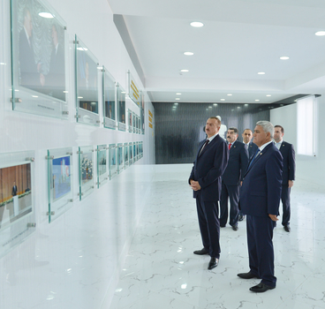 Azerbaijani President Ilham Aliyev attends opening of new administrative building of New Azerbaijan Party's Sabirabad District organization (PHOTO)