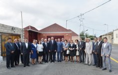 Azerbaijani President Ilham Aliyev inspects reconstruction work to improve internal roads in Mashtaga (PHOTO)