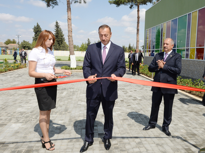 President Ilham Aliyev opens  “Fidan” orphanage-kindergarten in Jalilabad (PHOTO)