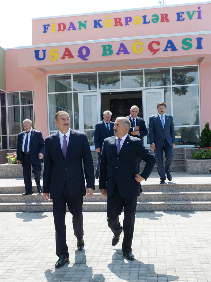 President Ilham Aliyev opens  “Fidan” orphanage-kindergarten in Jalilabad (PHOTO)