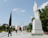 Azerbaijani President Ilham Aliyev arrives in Jalilabad District (PHOTO)