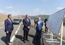 Ilham Aliyev attends opening of 20-kilometer section of Yardimli-Deman-Arvana road (PHOTO)