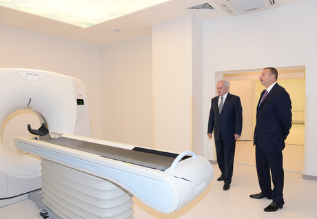 Azerbaijani President attends opening of Yevlakh City Central Hospital (PHOTO)