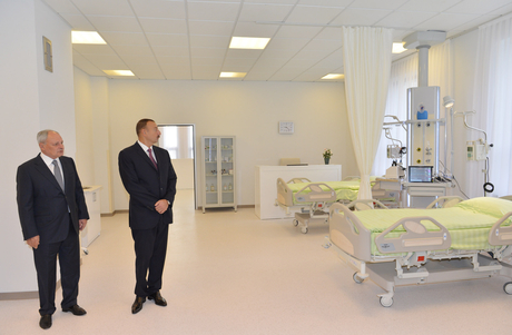 Azerbaijani President attends opening of Yevlakh City Central Hospital (PHOTO)