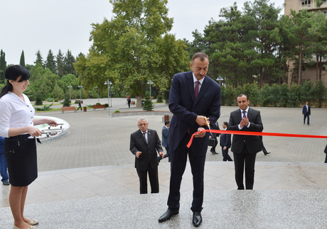 Azerbaijani President attends opening of Heydar Aliyev Center in Naftalan (PHOTO)