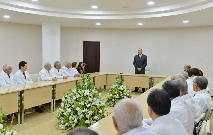 President Ilham Aliyev and his spouse attend opening of Training and Surgical Clinic of Azerbaijan Medical University (PHOTO)