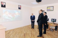Azerbaijani President visits schools in Khatai district of Baku after overhaul (PHOTO)