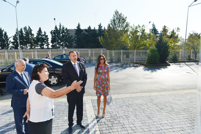 Azerbaijani President and his spouse inspect three remodeled schools in Baku (PHOTO)