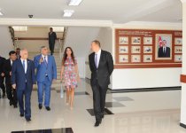 Azerbaijani President and his spouse inspect three remodeled schools in Baku (PHOTO)