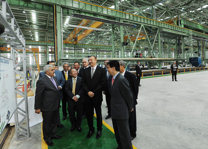Azerbaijani President attends opening of shipyard in Baku (PHOTO)