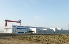 Azerbaijani President attends opening of shipyard in Baku (PHOTO)