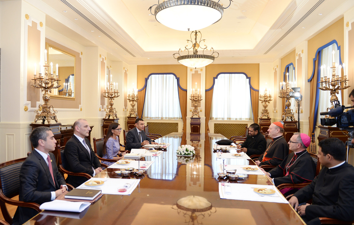 Heydar Aliyev Foundation president Mehriban Aliyeva meets president of Pontifical Council for Culture (PHOTO)