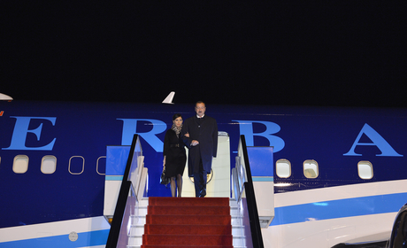 President Ilham Aliyev arrives in Turkey for official visit (PHOTO)
