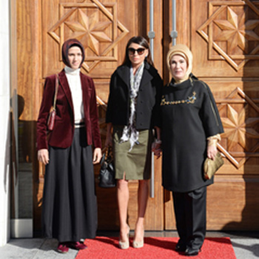 Azerbaijan`s first lady meets spouse of Turkish Premier (PHOTO)