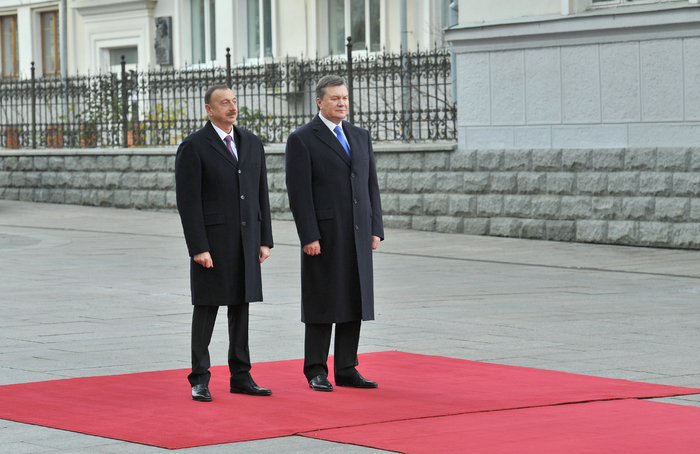 Official welcome ceremony of Azerbaijani President Ilham Aliyev takes place in Kiev (PHOTO)