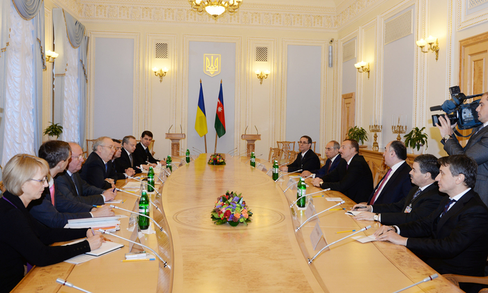 Azerbaijani President meets chairman of Ukraine`s Verkhovna Rada in Kyiv (PHOTO)