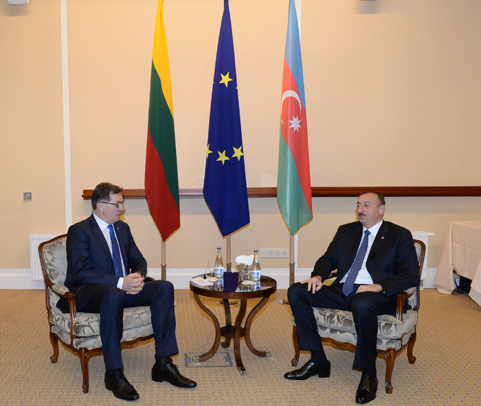 President Ilham Aliyev meets Lithuanian Premier (PHOTO)