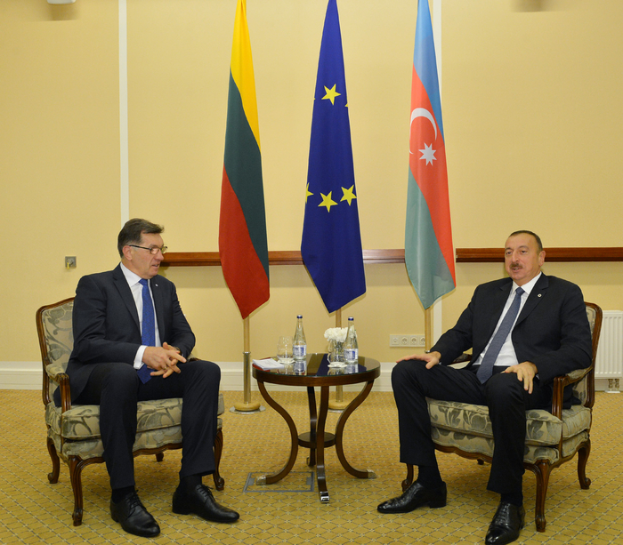 President Ilham Aliyev meets Lithuanian Premier (PHOTO)