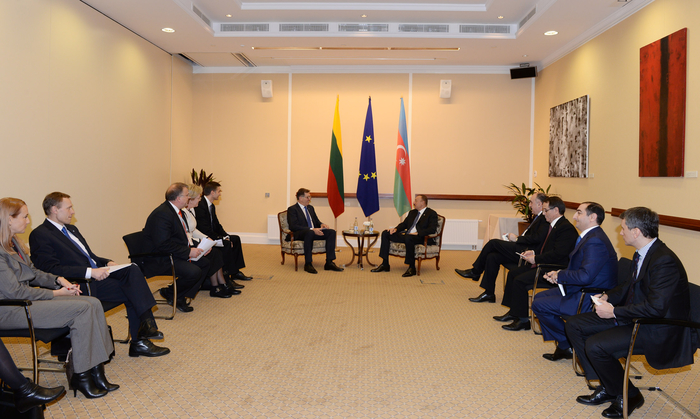 President Ilham Aliyev meets Lithuanian Premier (PHOTO)