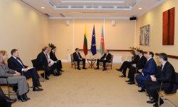 President Ilham Aliyev meets Lithuanian Premier (PHOTO)