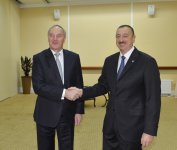 Azerbaijani President meets Latvian counterpart (PHOTO)