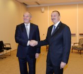 Azerbaijani President meets Latvian counterpart (PHOTO)