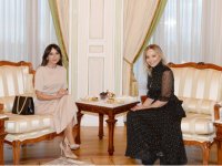 Azerbaijani First Lady meets famous Italian actress Ornella Muti