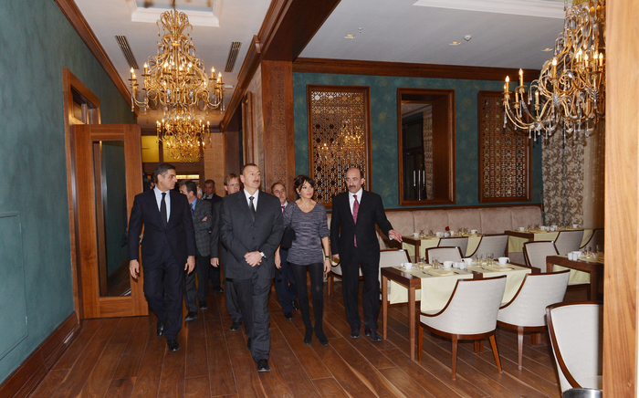 Azerbaijani President Ilham Aliyev opens “Shahdag”, “Pik Palas” hotels, and attends event dedicated to sports results of 2013 in Gusar District (PHOTO)