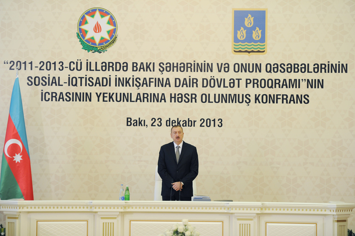 President Ilham Aliyev presides over conference on outcomes of state program on socio-economic development of Baku and surrounding small districts (PHOTO)