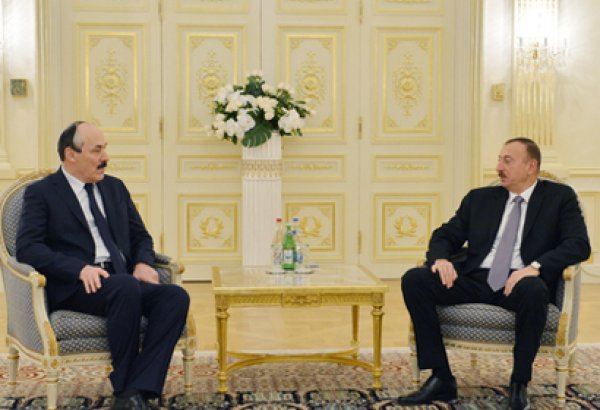 Azerbaijani president receives delegation led by president of Dagestan