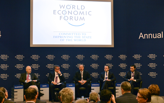 Azerbaijani President attends Eurasia: The Next Frontier? session of World Economic Forum (PHOTO)