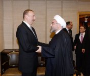 Azerbaijani President meets Iranian counterpart in Davos (PHOTO)