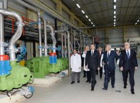 Azerbaijani president attends opening of new industrial facilities in Sumgayit (PHOTO)