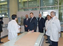 Azerbaijani president attends opening of new industrial facilities in Sumgayit (PHOTO)