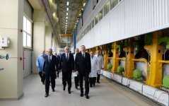 Azerbaijani president attends opening of new industrial facilities in Sumgayit (PHOTO)