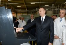 Azerbaijani president attends opening of new industrial facilities in Sumgayit (PHOTO)