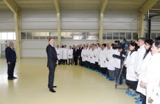 Azerbaijani president attends opening of new industrial facilities in Sumgayit (PHOTO)