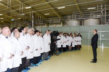Azerbaijani president attends opening of new industrial facilities in Sumgayit (PHOTO)