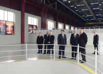 Azerbaijani president attends opening of new industrial facilities in Sumgayit (PHOTO)