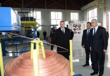 Azerbaijani president attends opening of new industrial facilities in Sumgayit (PHOTO)