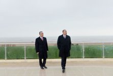 Azerbaijani president attends opening of new industrial facilities in Sumgayit (PHOTO)