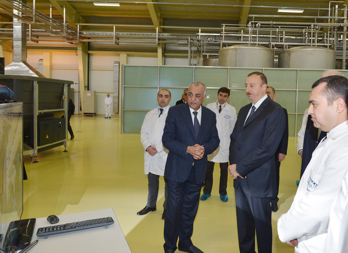 Azerbaijani president attends opening of new industrial facilities in Sumgayit (PHOTO)