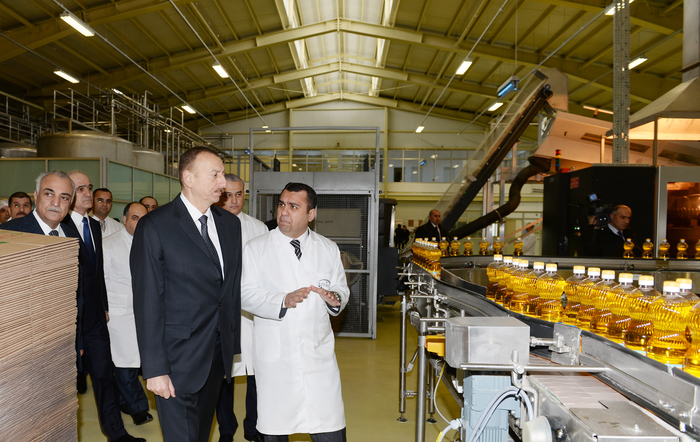 Azerbaijani president attends opening of new industrial facilities in Sumgayit (PHOTO)