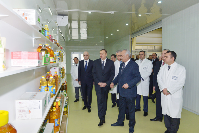 Azerbaijani president attends opening of new industrial facilities in Sumgayit (PHOTO)