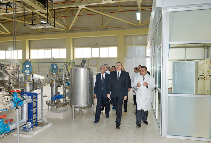 Azerbaijani president attends opening of new industrial facilities in Sumgayit (PHOTO)