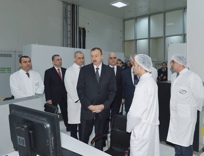 Azerbaijani president attends opening of new industrial facilities in Sumgayit (PHOTO)