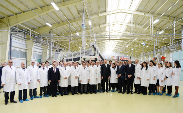 Azerbaijani president attends opening of new industrial facilities in Sumgayit (PHOTO)