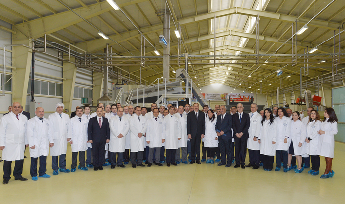 Azerbaijani president attends opening of new industrial facilities in Sumgayit (PHOTO)